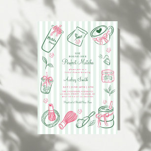 Invitation Elle a Trouvé Son Mariage Parfait Matcha Green Ba