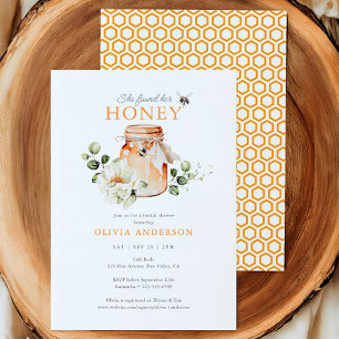Invitation Elle a trouvé son miel Réception de mariage aquare