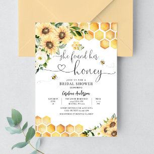 Invitation Elle a trouvé son miel Rustique Mariage de mariage