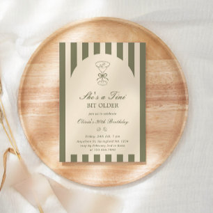 Invitation Elle a un peu vieilli Coffee Martini Anniversaire
