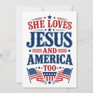Invitation Elle aime Jésus et l'Amérique aussi
