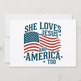 Invitation Elle Aime Jésus Et L'Amérique Aussi États-Unis Dra