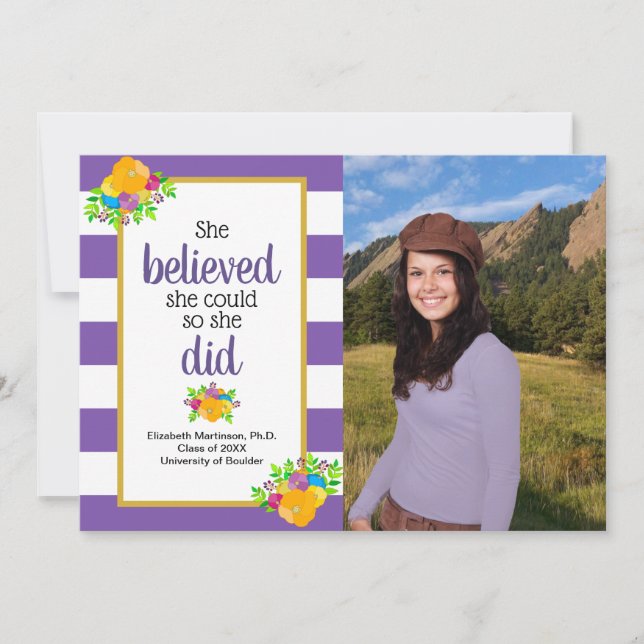 Invitation Elle Croyait Qu'Elle Pourrait Faire Une Fête De Di (Devant)