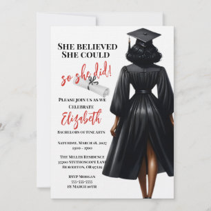 Invitation Elle Croyait Qu'Elle Pouvait Faire Ses Études