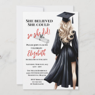 Invitation Elle Croyait Qu'Elle Pouvait Faire Ses Études