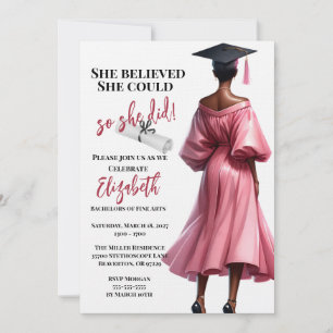 Invitation Elle Croyait Qu'Elle Pouvait Faire Ses Études