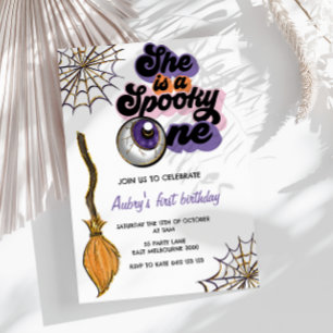 Invitation Elle Est Éffrayante Un Premier Anniversaire Hallow