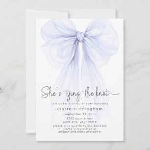 Invitation Elle est en train de nouer la Fête des mariées de 
