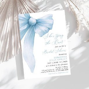 Invitation Elle est en train de nouer la Fête des mariées de 