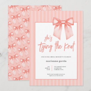 Invitation Elle est en train de nouer la Fête des mariées du
