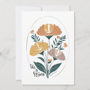Invitation Elle est forte Psalm Boho Christian Inspiration T