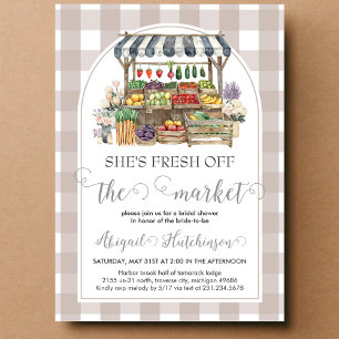 Invitation Elle est Fraîche du Marché Enterrement de Vie de J