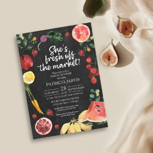 Invitation Elle est hors du Marché Bridal Shower du Marché de