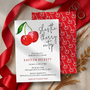 Invitation Elle est la cerise sur le gâteau 🍒 Enterrement de