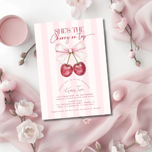 Invitation Elle est la cerise sur le gâteau Fête de mariage r