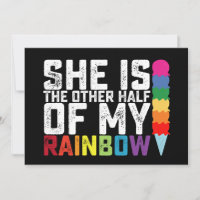 Elle Est L'Autre Moitié De Mon Rainbow Lesbian Gay