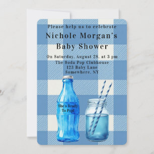 Invitation Elle est prête à accoucher Baby Shower garçon