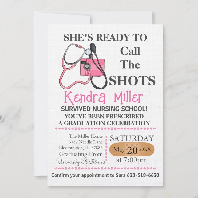 Invitation Elle est prête à appeler les chaussures (Devant)