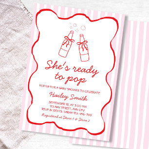 Invitation Elle est prête à faire éclater la Baby Shower Bout