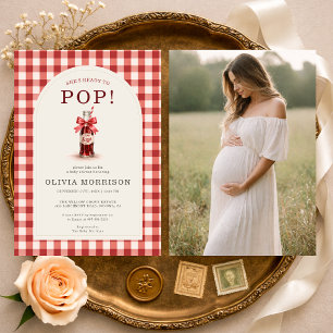 Invitation Elle est prête à faire éclater la photo de bébé en