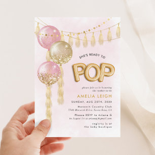 Invitation Elle est prête à jouer aux ballons de baseball Con