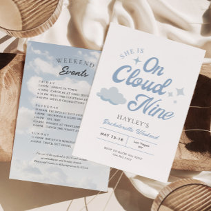 Invitation Elle Est Sur Cloud 9 Bachelorette Heekend Itinérai