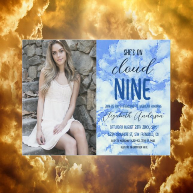 Invitation Elle est Sur Cloud Nine ! Bachelorette (Créateur téléchargé)