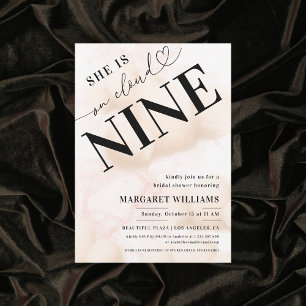 Invitation Elle est sur Cloud Nine Fête des mariées de script