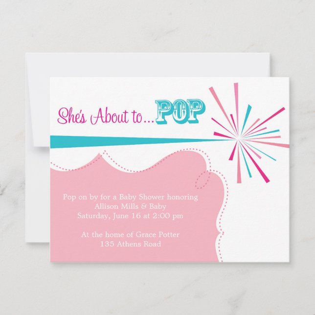 Invitation Elle est sur le point d'inviter des Baby showers P (Devant)