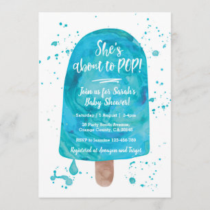 Invitation Elle est sur le point d'inviter le Baby shower ble