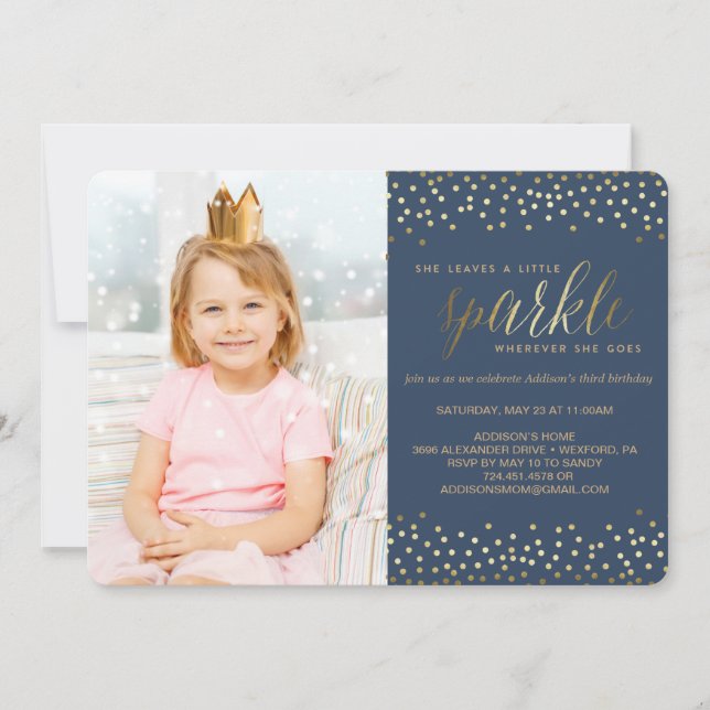Invitation Elle Feuille une ANNIVERSAIRE DE ENFANT un peu éti (Devant)