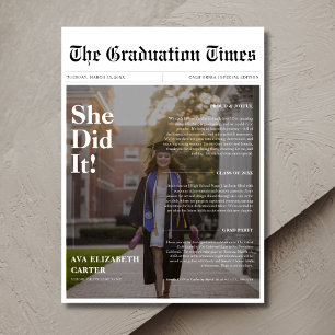 Invitation Elle L'A Fait Graduation Budget Journal Photo