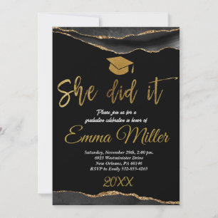 Invitation Elle L'A Fait Graduation Party