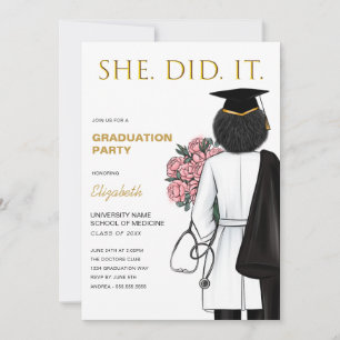 Invitation Elle L'A Fait Médicale Envoi De Diplôme D'École