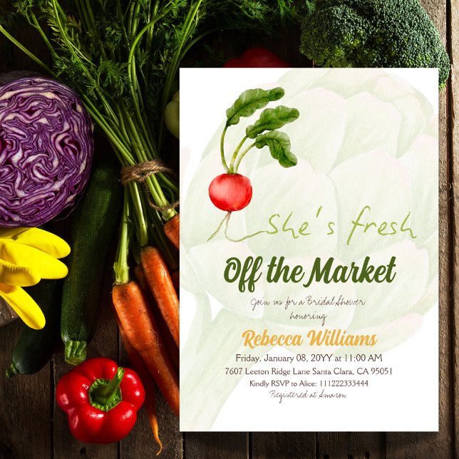 Invitation Elle n'a plus la Fête des mariées du marché (Créateur téléchargé)