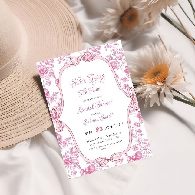 Invitation Elle noue la Fête des mariées du noeud (Créateur téléchargé)