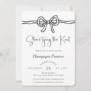 Invitation Elle noue la Fête des mariées du noeud