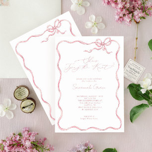Invitation Elle noue la jolie Fête des mariées de la cordonni
