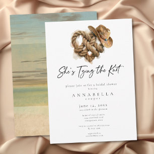 Invitation Elle Noue le Nœud Mariage Western Bridal Shower