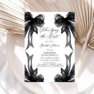 Invitation Elle Noue Le Nœud Noir Bridal Shower