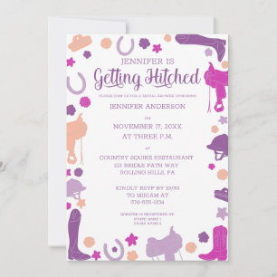 Invitation Elle se fait une Fête des mariées équestre amusant