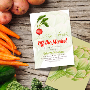 Invitation Elle sort de la Fête des mariées rouge du marché