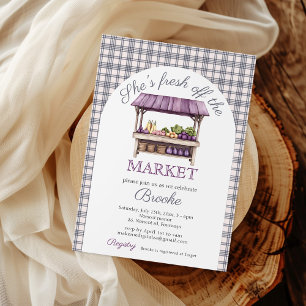 Invitation Elle sort de la Fête des mariées violette du march