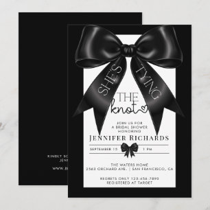 Invitation Elle Tient Le noeud   Fête des mariées de ruban