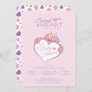 Invitation Elmo - Petit Baby shower amoureux