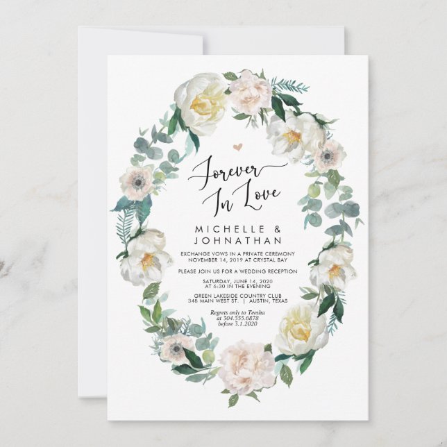 Invitation Elopement de mariage de printemps parfait (Devant)