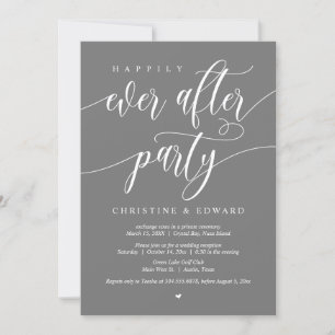 Invitation Elopement, Heureusement Jamais Après La Fête, Grey