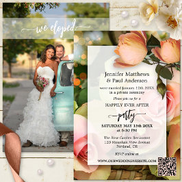 Invitation Elopement Heureux Jamais Après La Photo Mariage