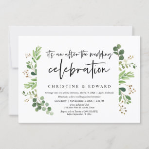 Invitation Elopement mariage, Après la célébration mariage