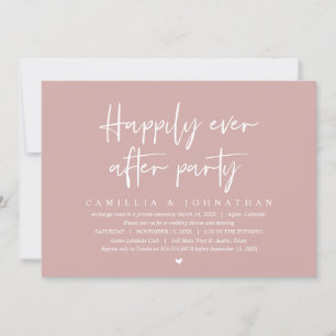 Invitation Elopement mariage, Heureusement Jamais Après La Fê